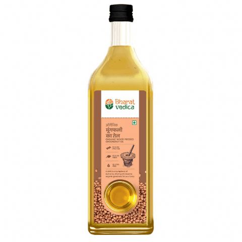 Organic Wood Pressed Groundnut Oil by Bharat Vedica