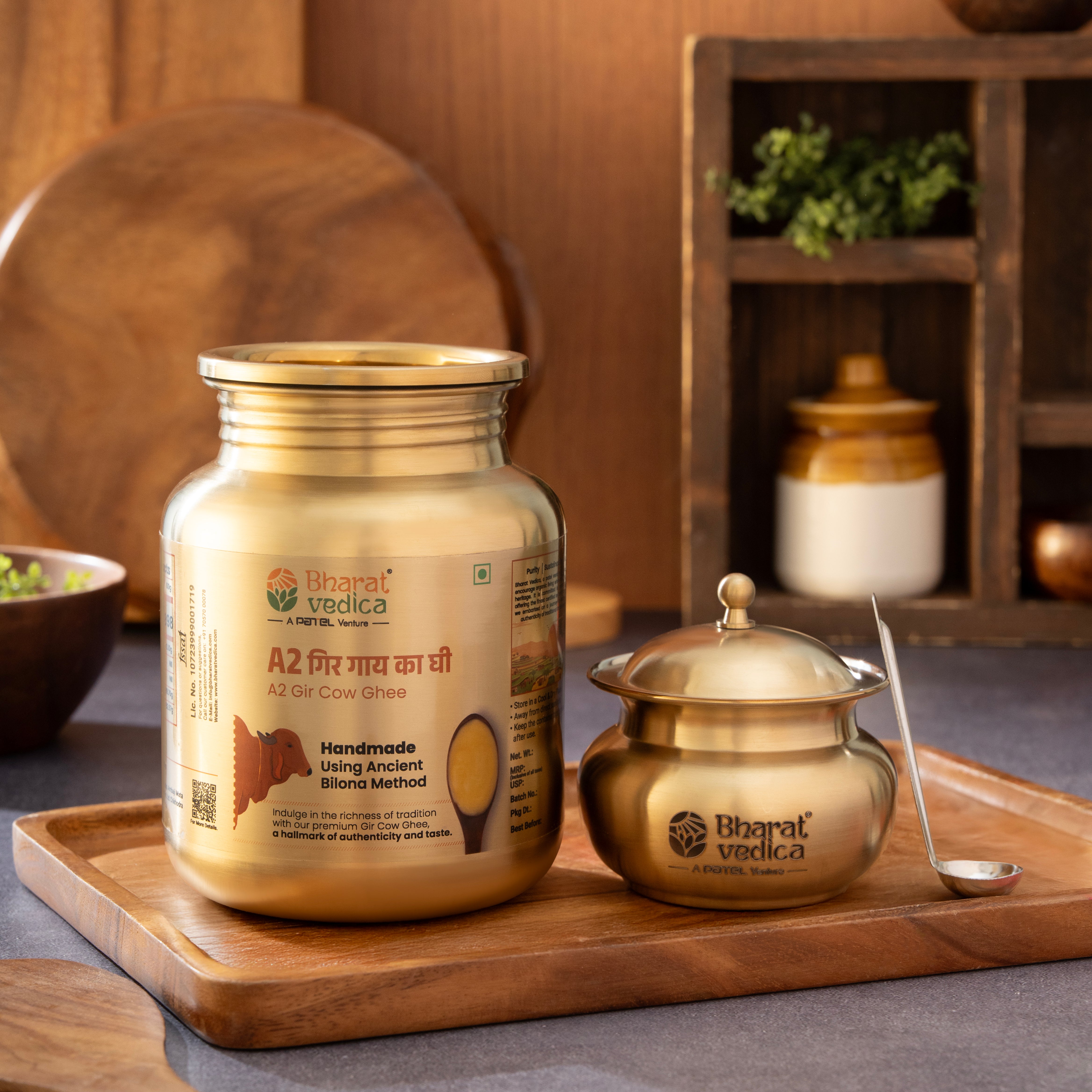 Bharat Vedica A2 Gir Cow Ghee in Stainless Steel Jar