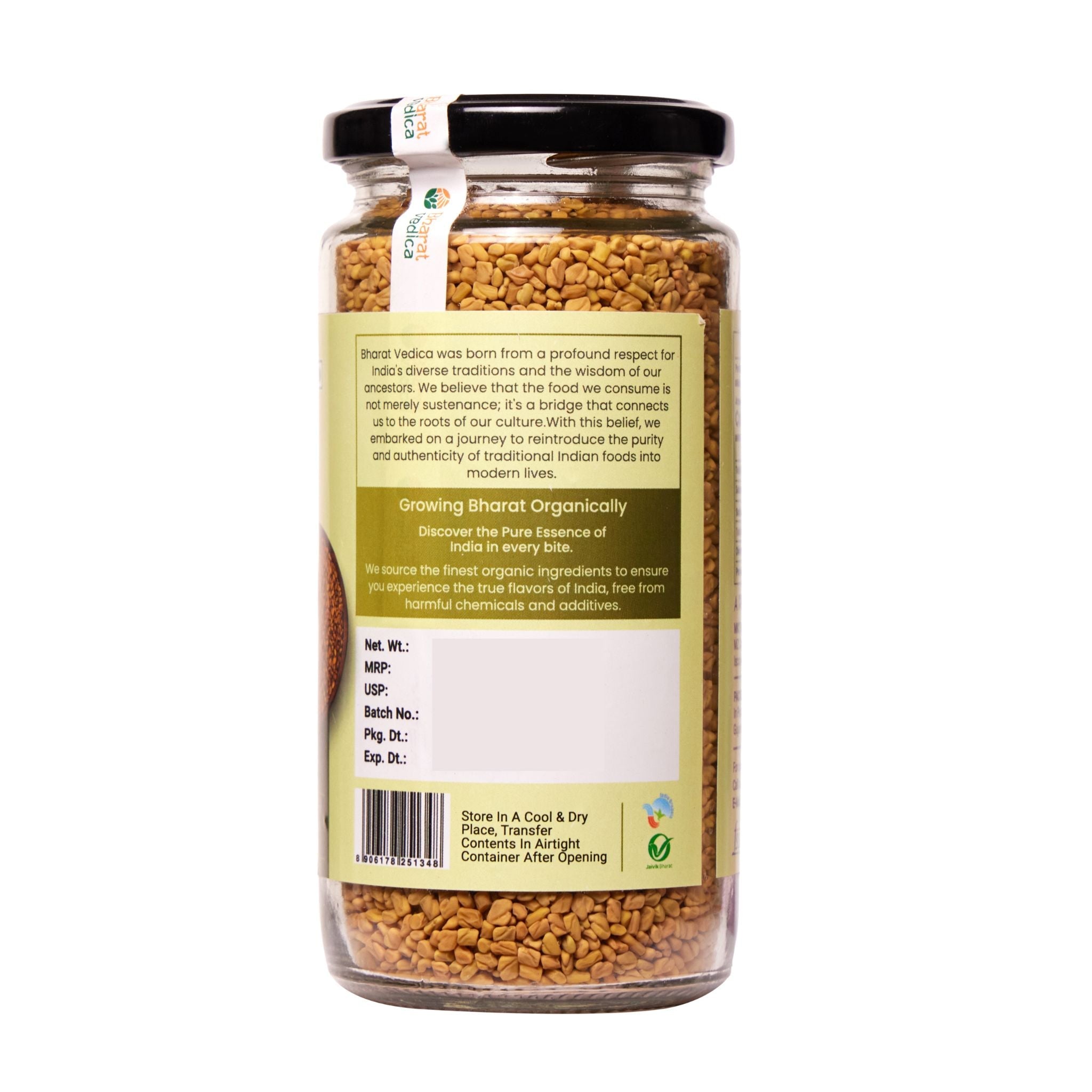 Organic Fenugreek Seeds - Methi Dana Bharat Vedica