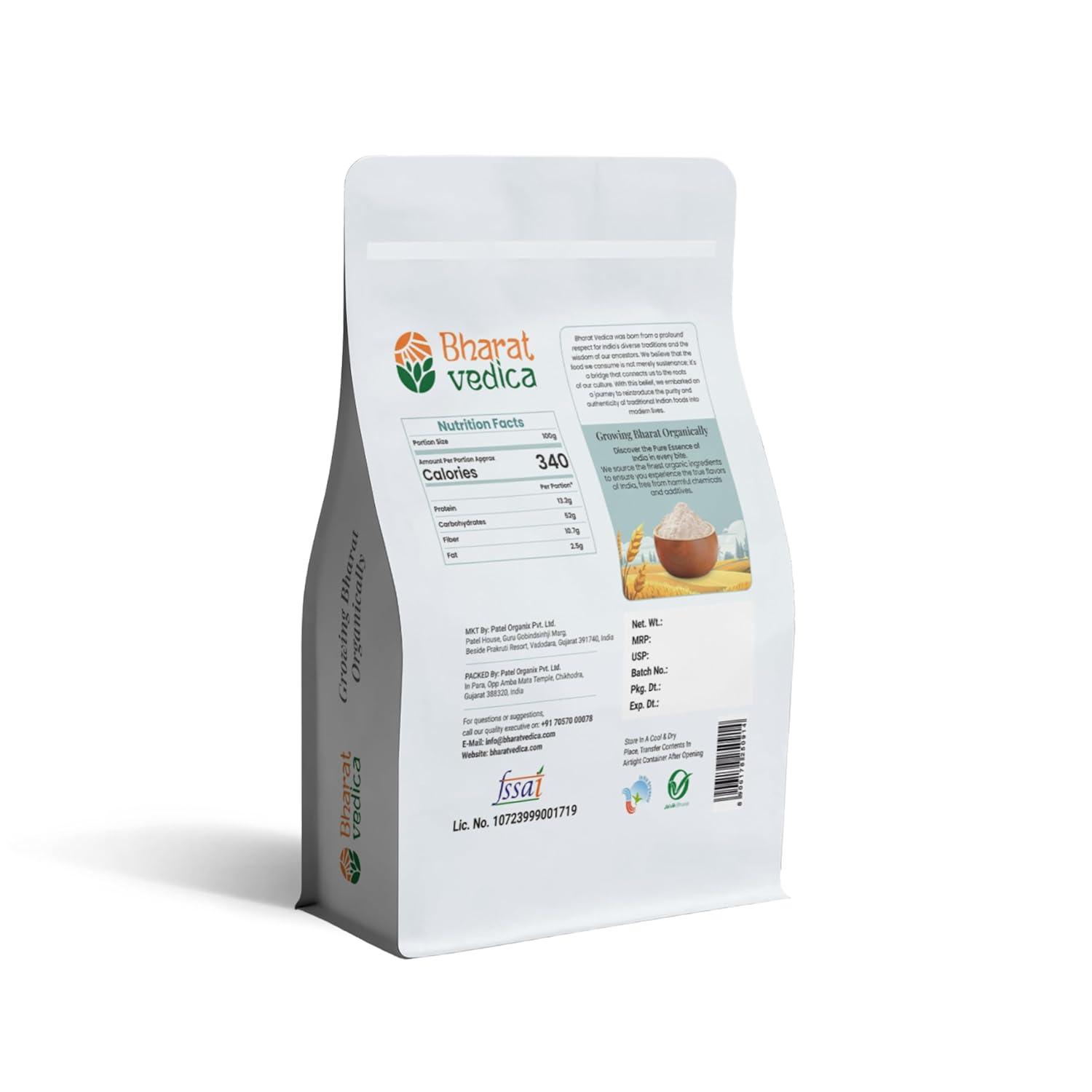 khapli wheat flour pack back view 