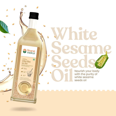 Organic Wood Pressed White Sesame Oil