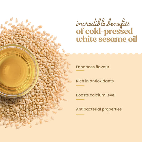 Organic Wood Pressed White Sesame Oil