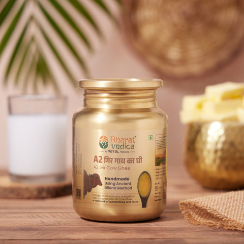 Pure A2 Gir Cow Ghee - A2 Bilona Ghee | Now in SS Jar Packaging with Free Ghee Pot