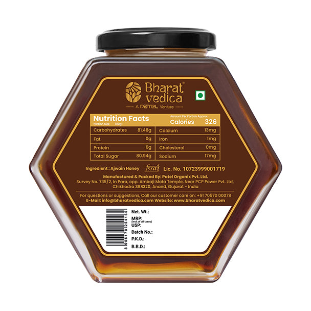 Ajwain flower honey back packaging 500g