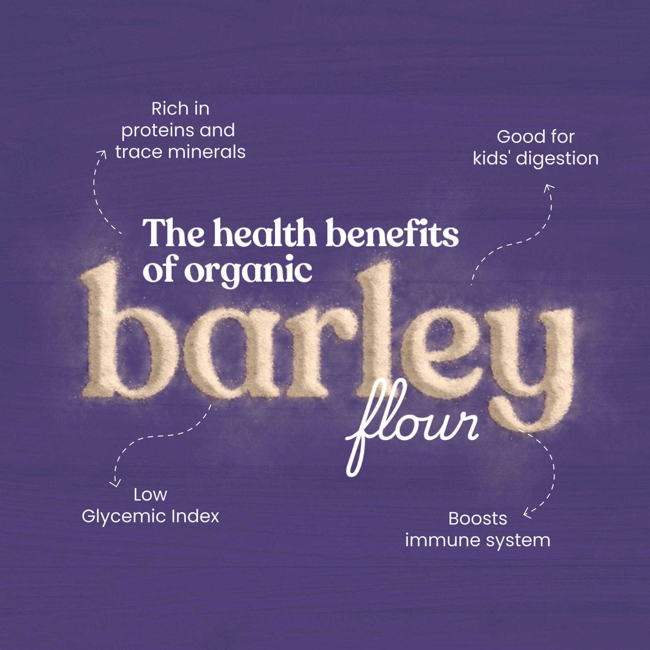 barley flour features 