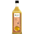 Bottle of Bharat Vedica Organic Wood Pressed Groundnut Oil on a white background