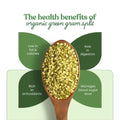 organic green moong dal in spoon