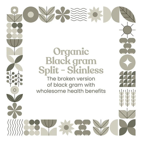 organic black gram split Skinless by bharat vedica