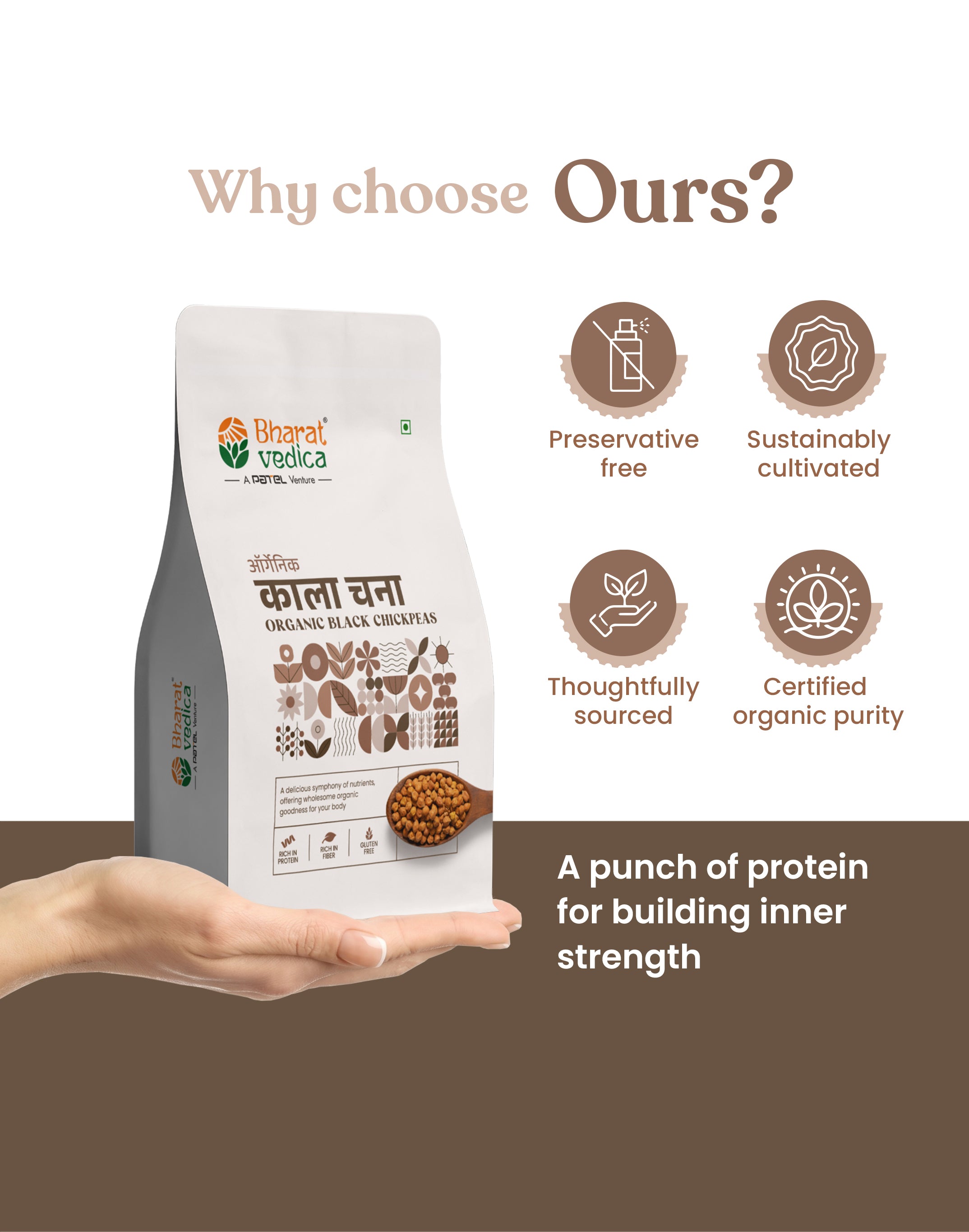 Organic Black Chickpeas - Organic Black Chana