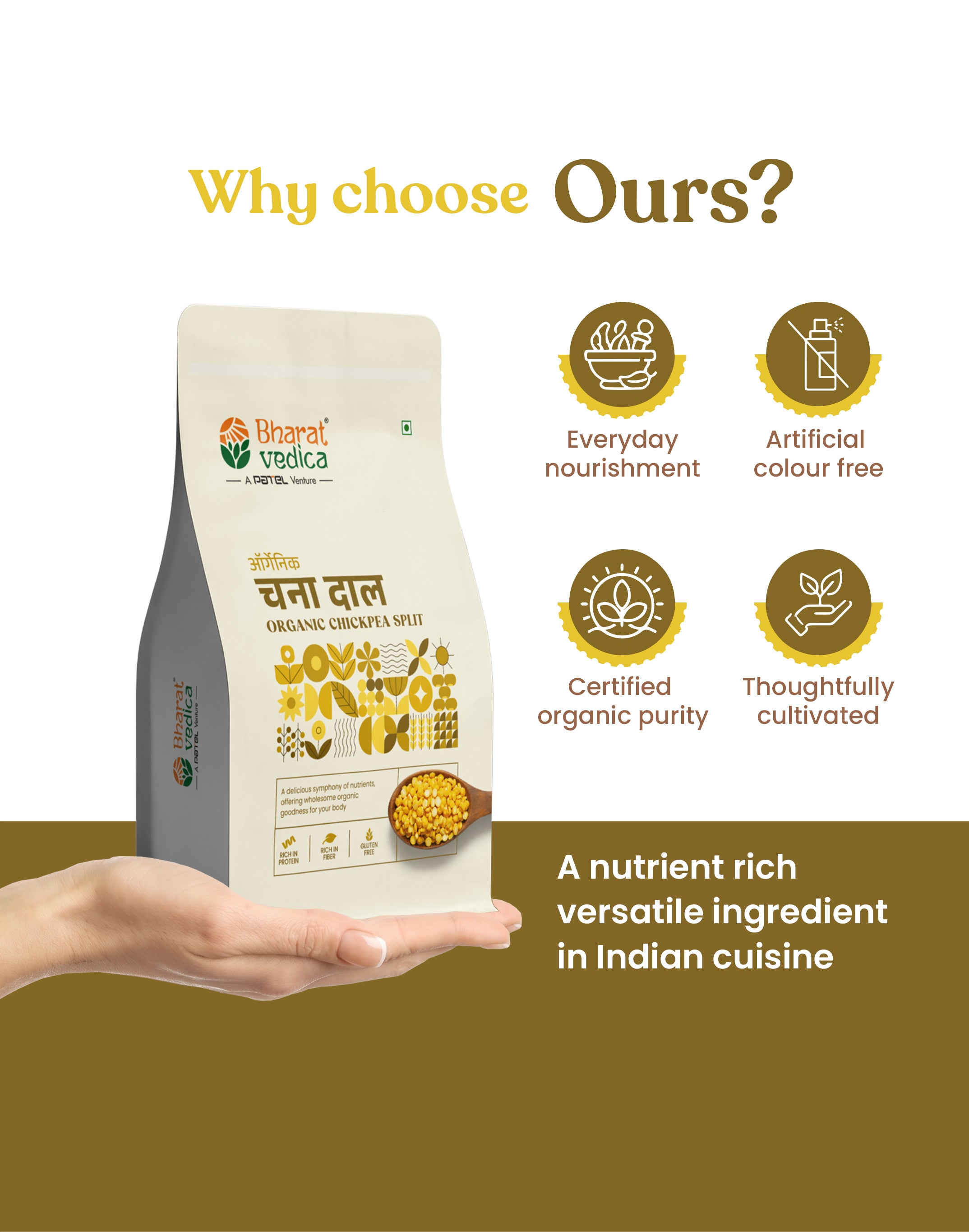 Organic Chickpea Split - Organic Chana Dal