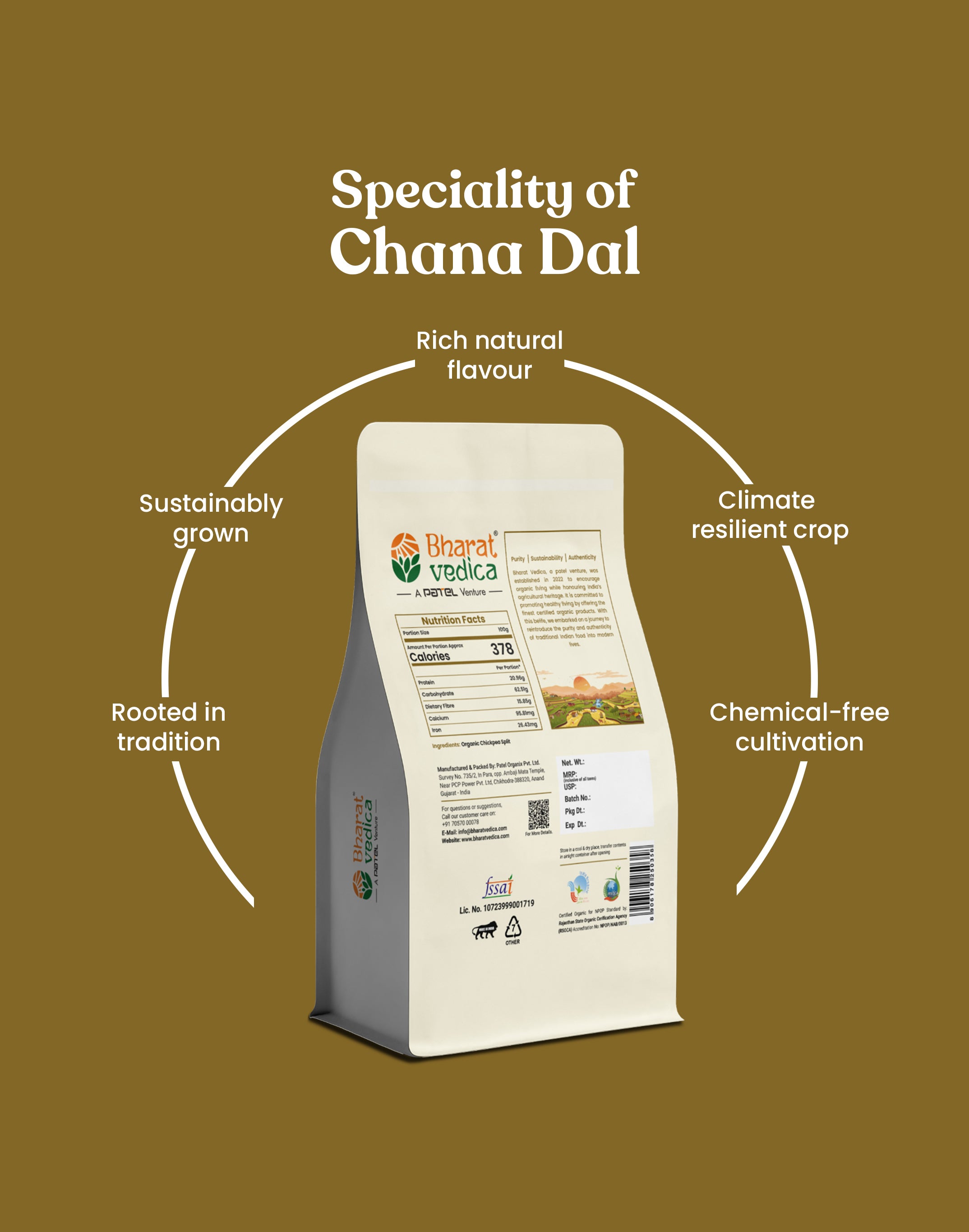 Organic Chickpea Split - Organic Chana Dal