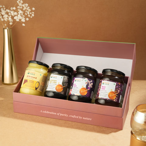 Amrit Samuh- Honey / A2 Ghee Hamper - Pack of 4