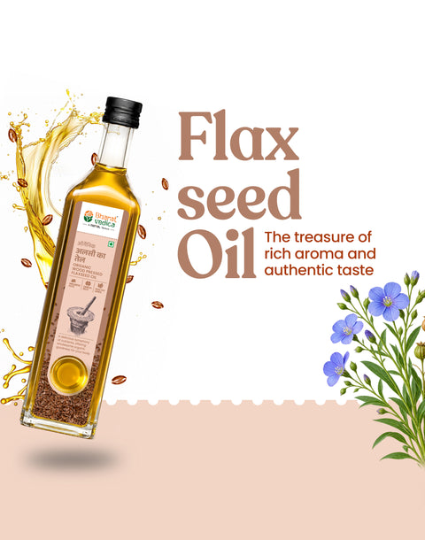 Organic Wood Pressed Flaxseed Oil - Organic Wood Pressed Alsi ka Tel