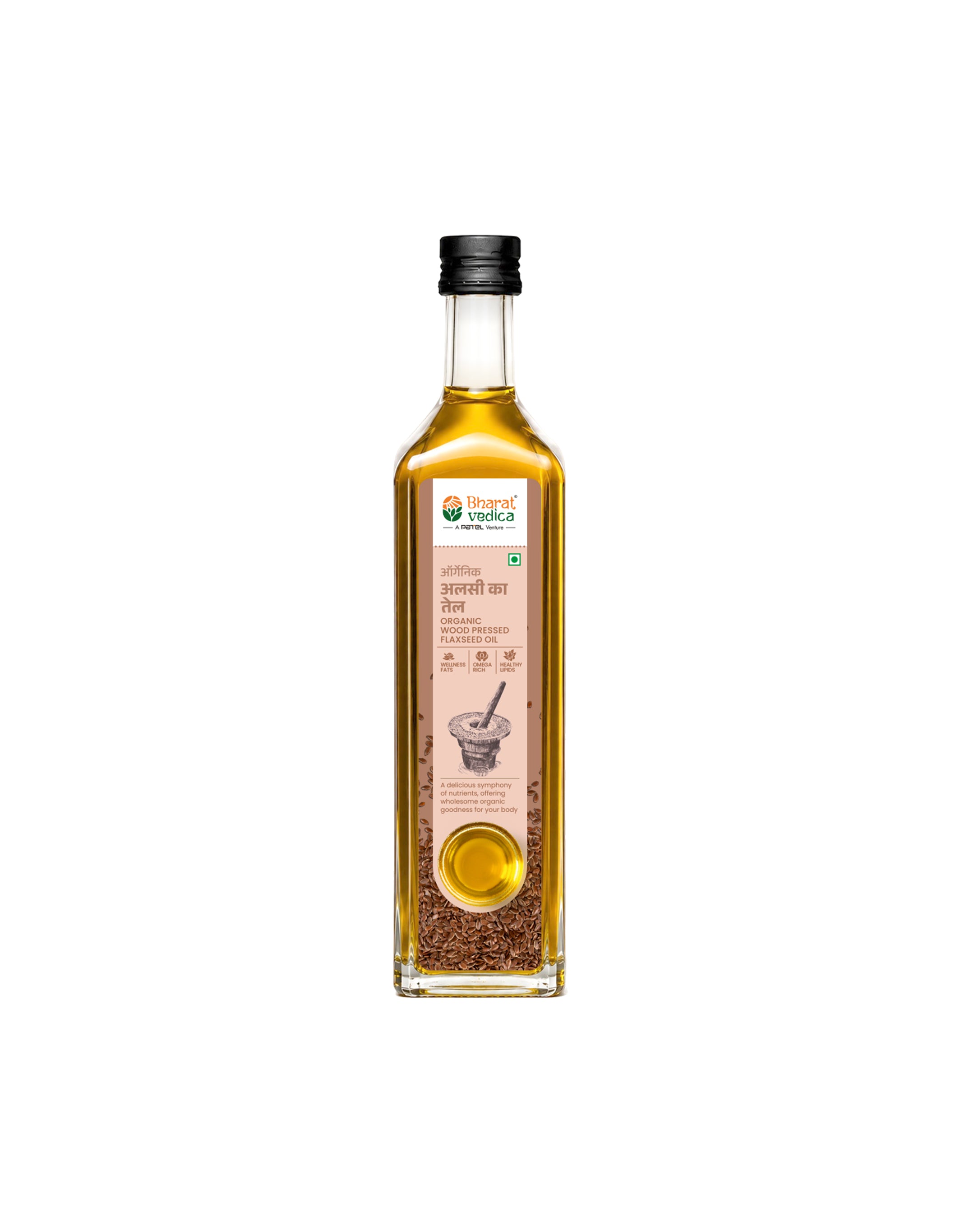 Organic Wood Pressed Flaxseed Oil - Organic Wood Pressed Alsi ka Tel