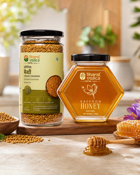 Wellness Starter Combo (Methi Dana/ Fenugreek Seeds + 250 ml Saffron Honey)