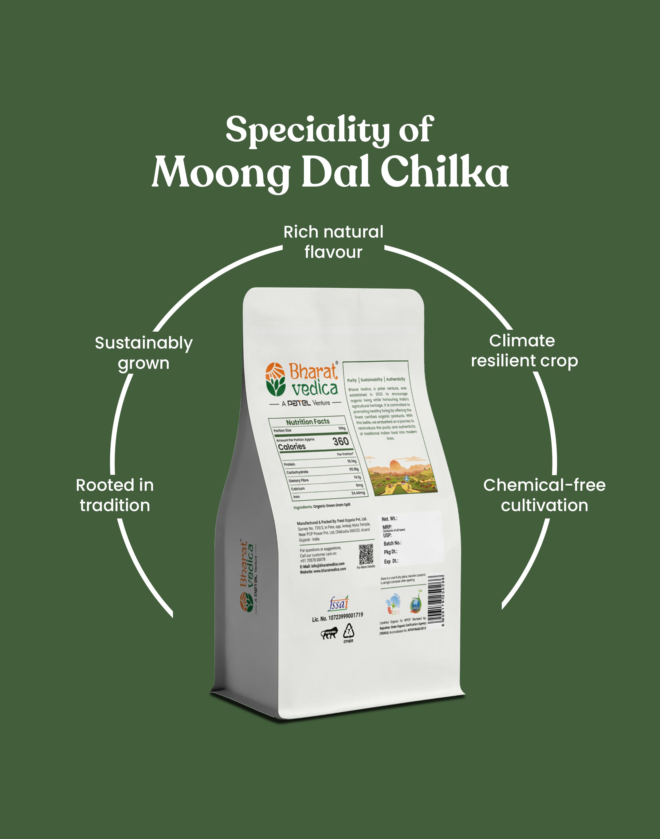Organic Green Gram Split - Organic Moong Dal Chilka