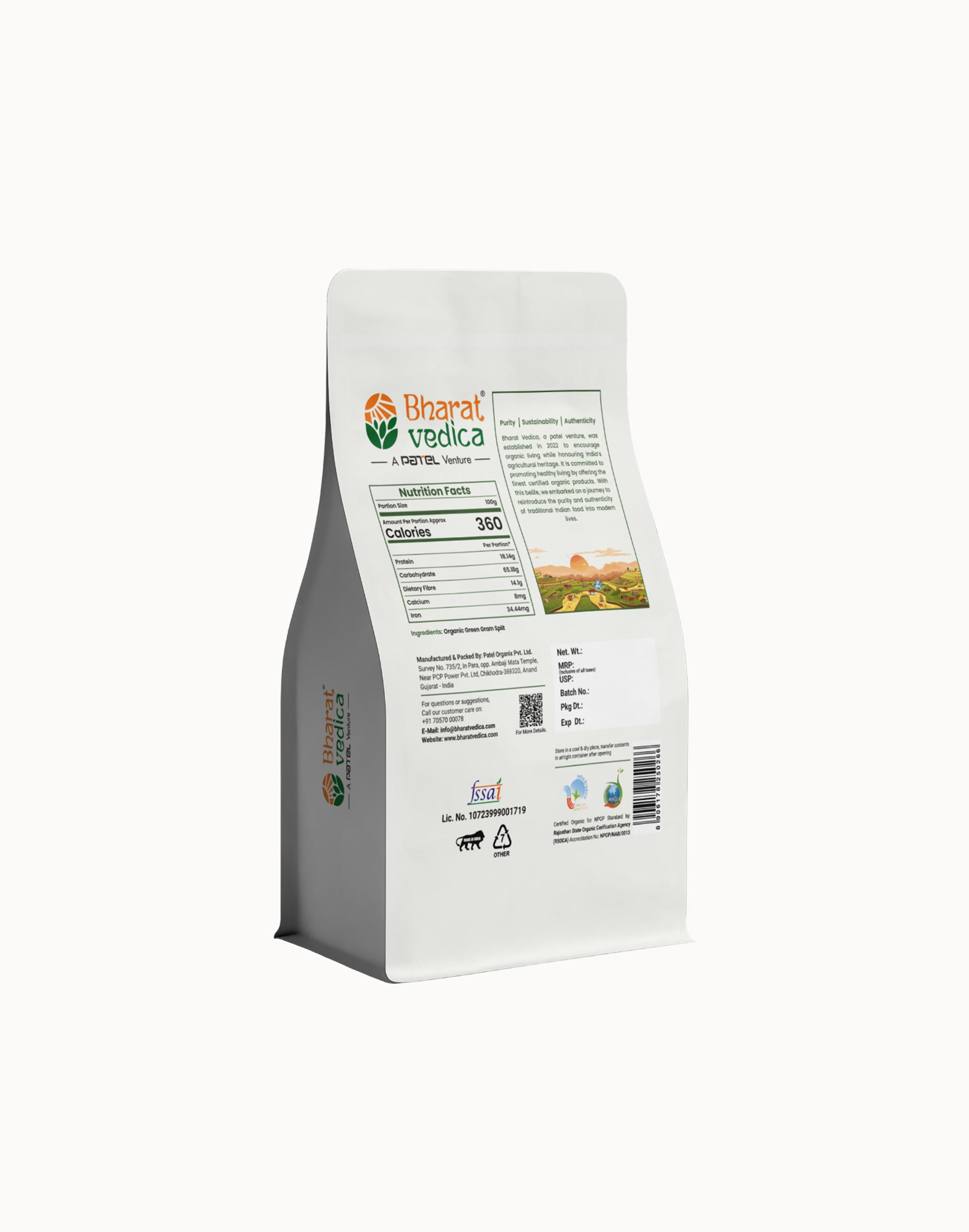Organic Green Gram Split - Organic Moong Dal Chilka