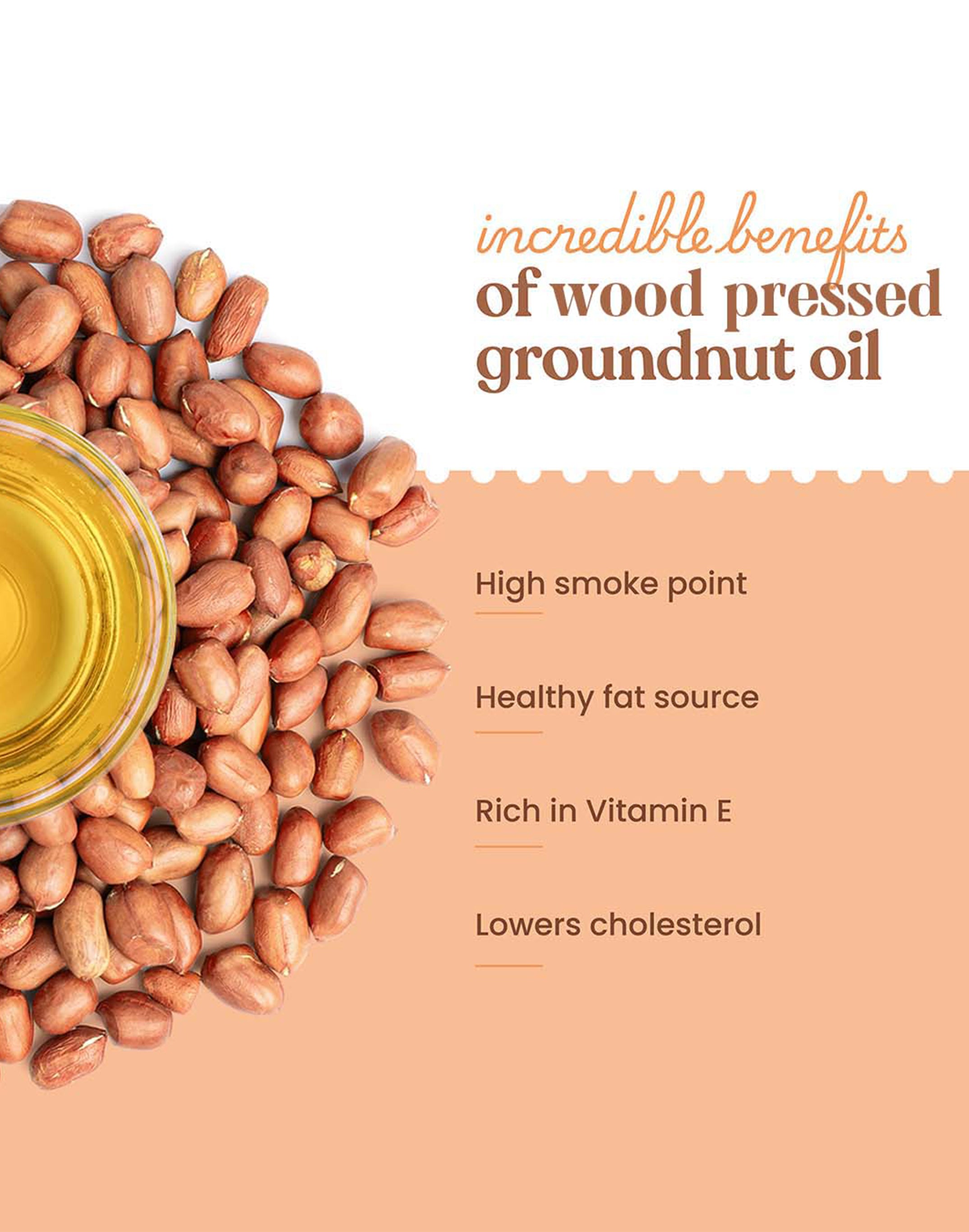 Organic Wood Pressed Groundnut Oil - Organic Wood Pressed Moongfali ka Tel
