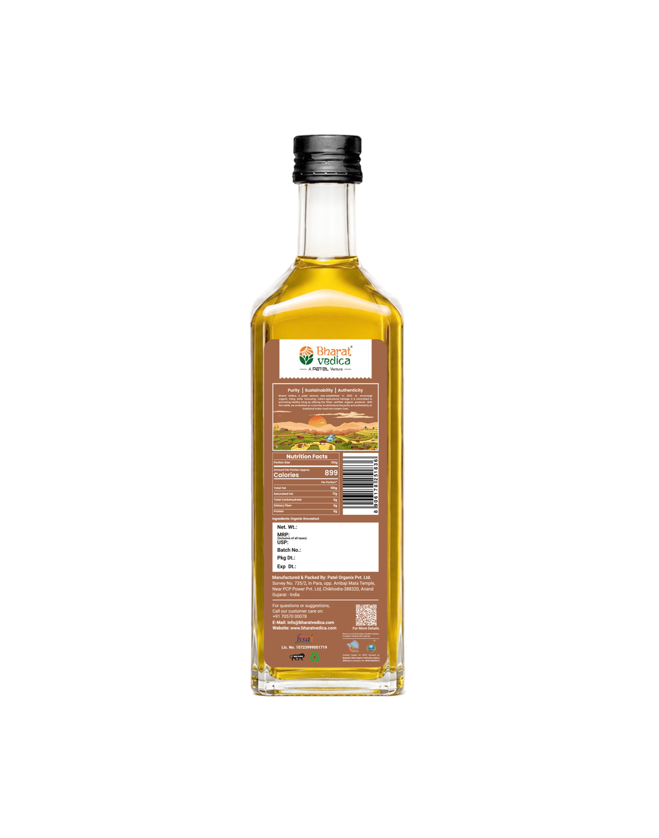 Organic Wood Pressed Groundnut Oil - Organic Wood Pressed Moongfali ka Tel