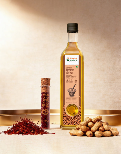 Nourishing Combo (500 ml Groundnut Oil + 2 g Kashmir Saffron)