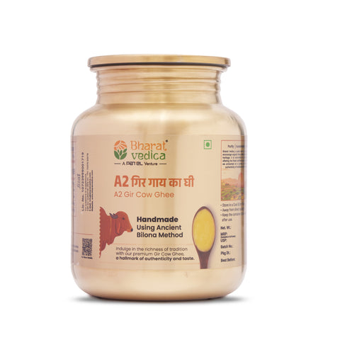 Pure A2 Gir Cow Ghee - A2 Bilona Ghee | Now in SS Jar Packaging with Free Ghee Pot