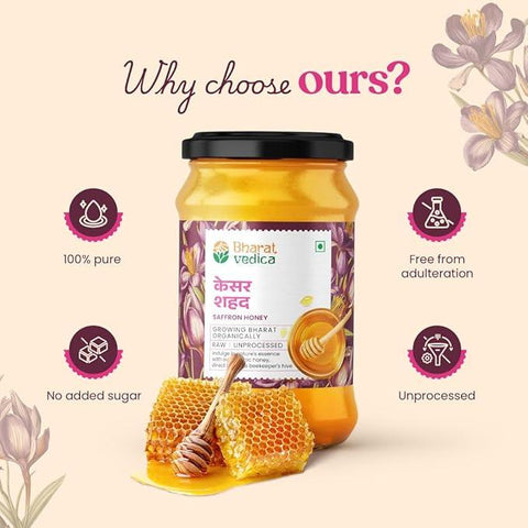 Bharat Vedica Kesar Honey with key points