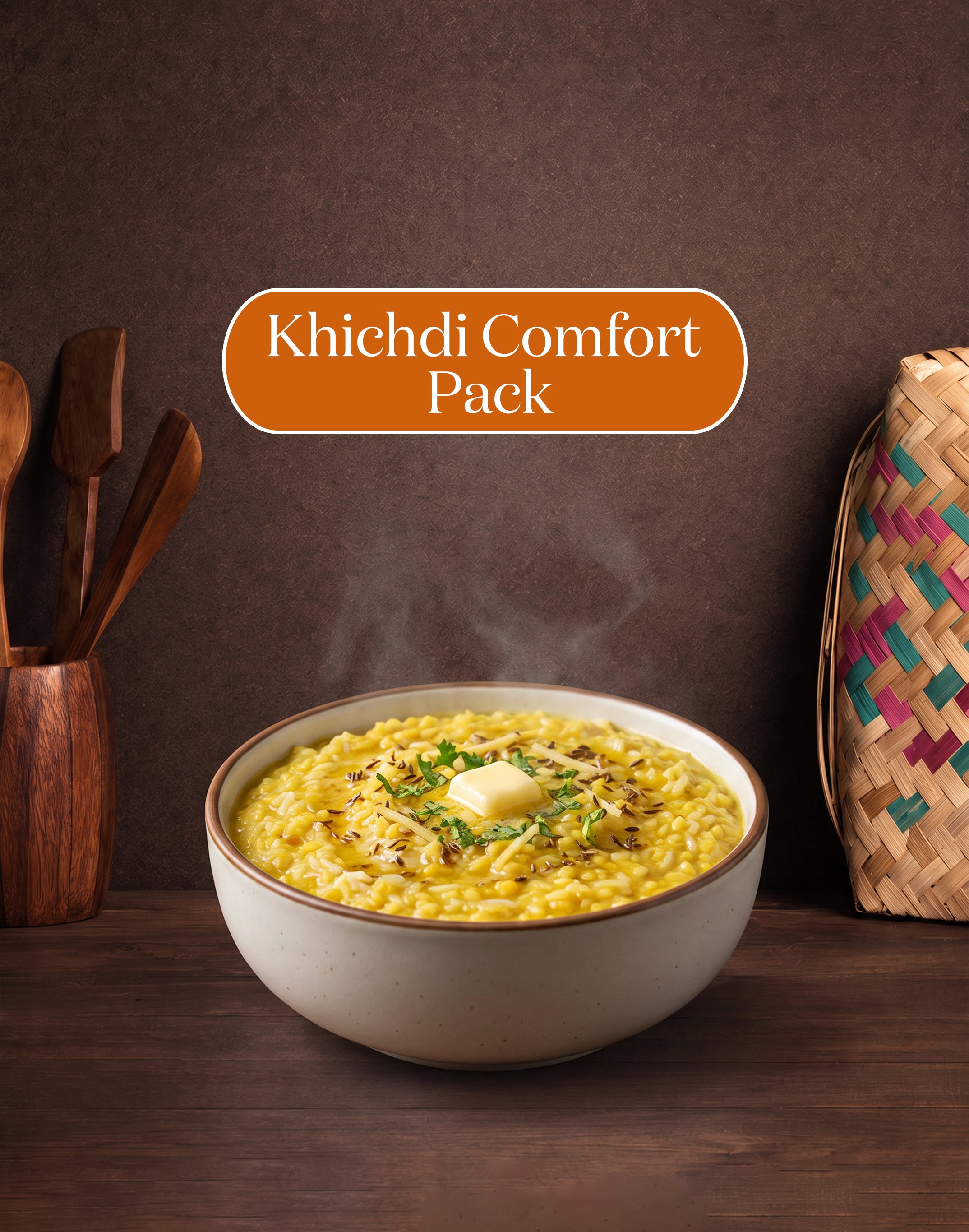 Khichdi Comfort Pack (Organic Yellow Gram Split/Moong Dal 1kg + Organic Basmati Rice/ Chawal 1kg)