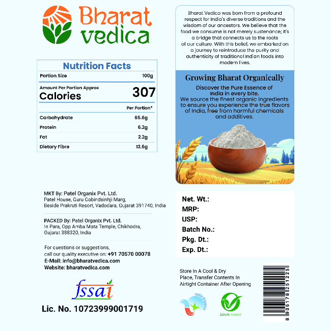 organic barnyard millet flour packaging details
