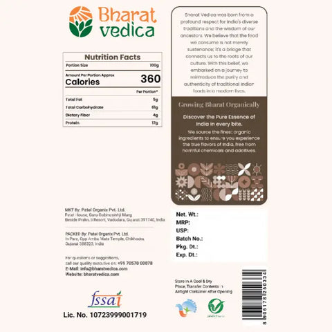 organic black chickpeas packaging details