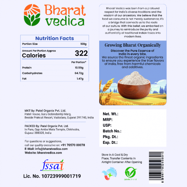 organic lokwan wheat flour packaging details
