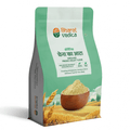 A green and white packet of Bharat Vedica brand Organic Proso Millet Flour, with text in both Hindi and English. The packet features the brand logo at the top and an image of proso millet grains at the bottom. The text on the packet reads "ऑर्गेनिक चेना का आटा ORGANIC PROSO MILLET FLOUR" and "Providing Wholesome, Nutrient-Rich & Delicious Food for Your Body".