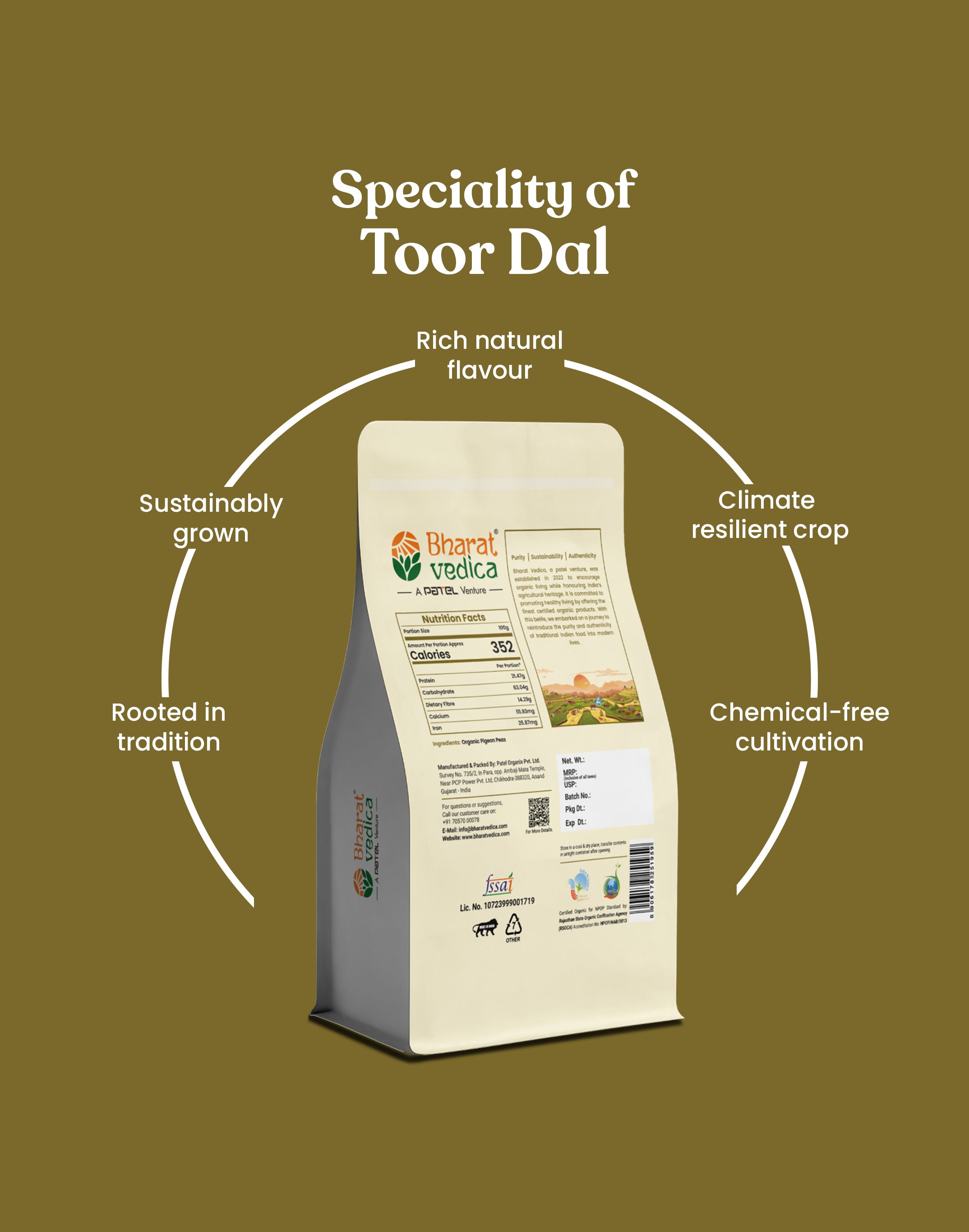 Organic Pigeon Peas - Organic Toor Dal