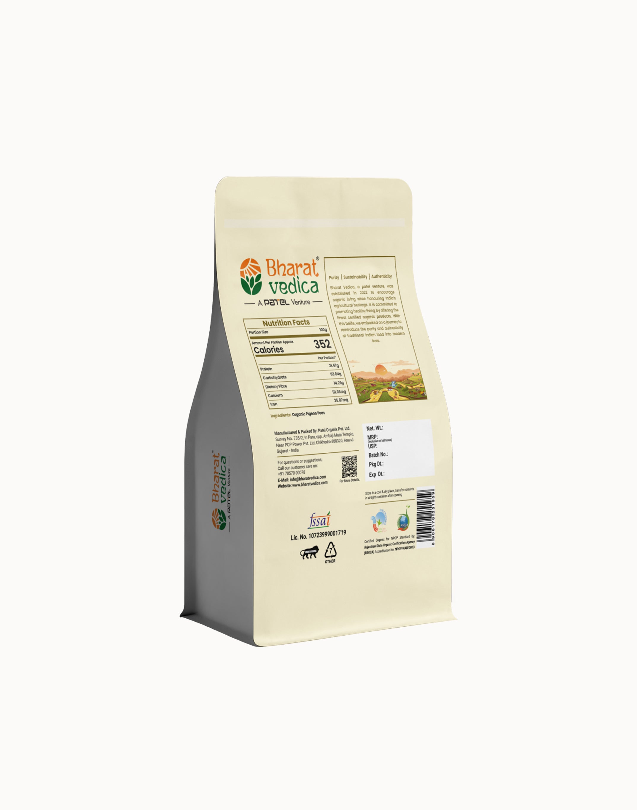 Organic Pigeon Peas - Organic Toor Dal