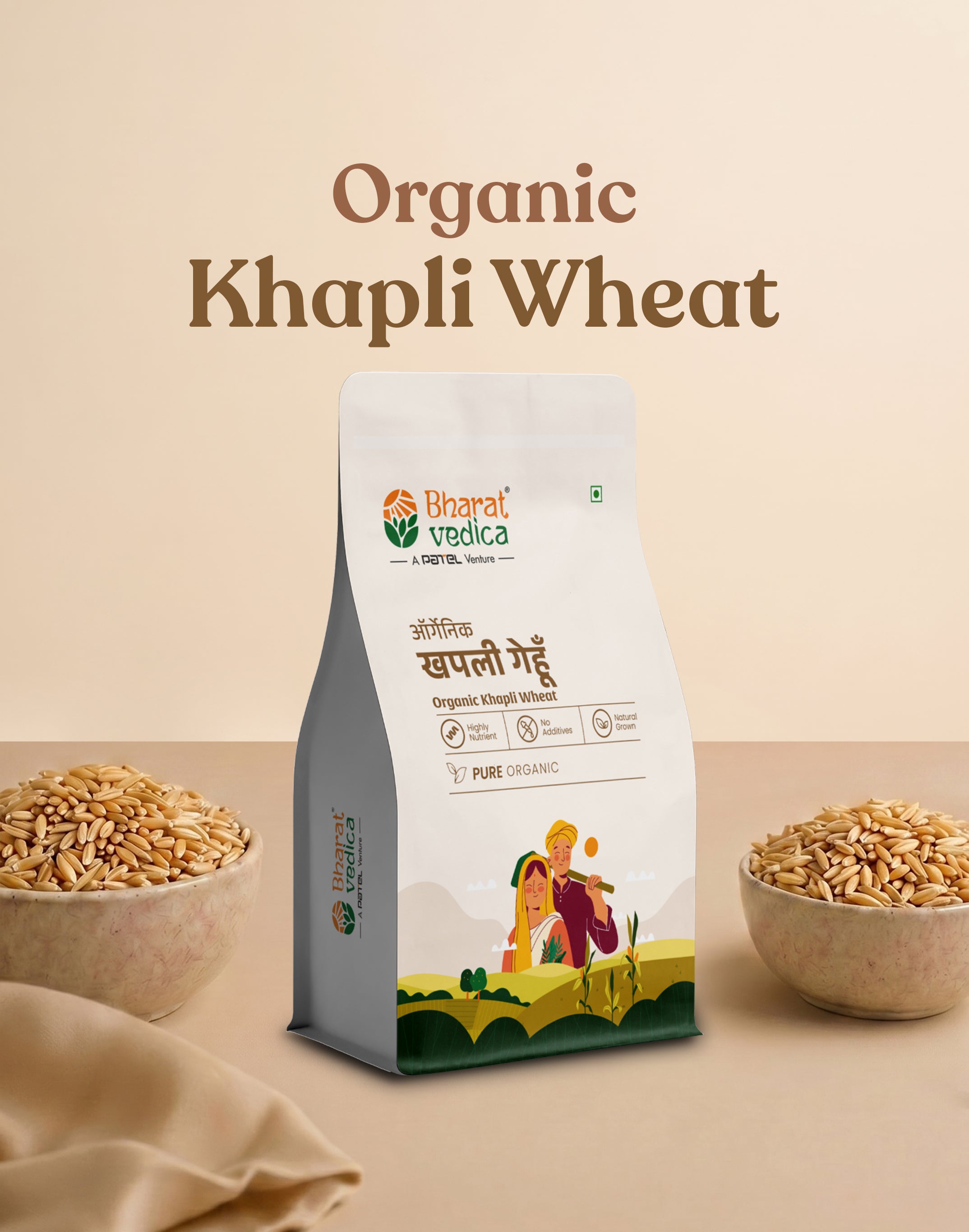 Organic Khapli Wheat - Organic Khapli Gehu