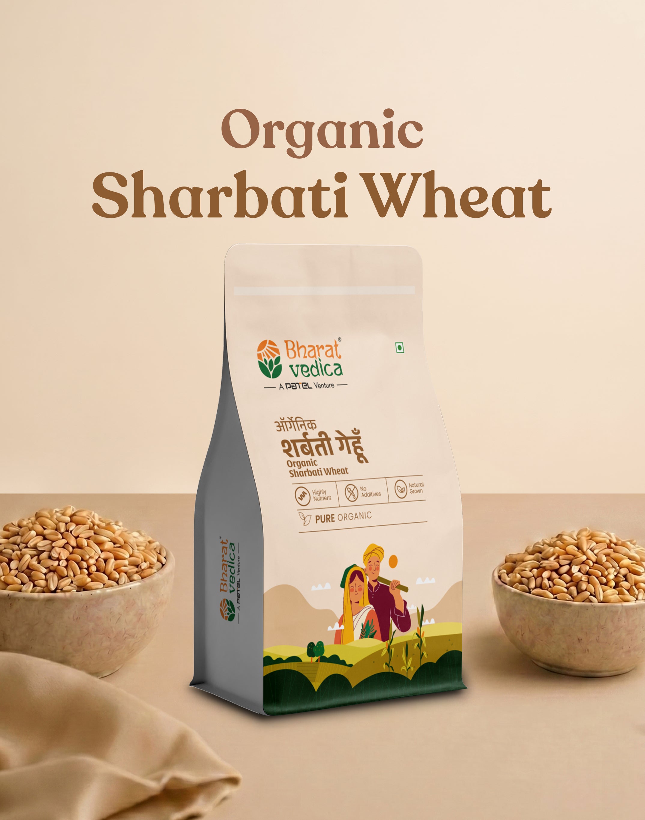 Organic Sharbati Wheat - Organic Sharbati Gehu