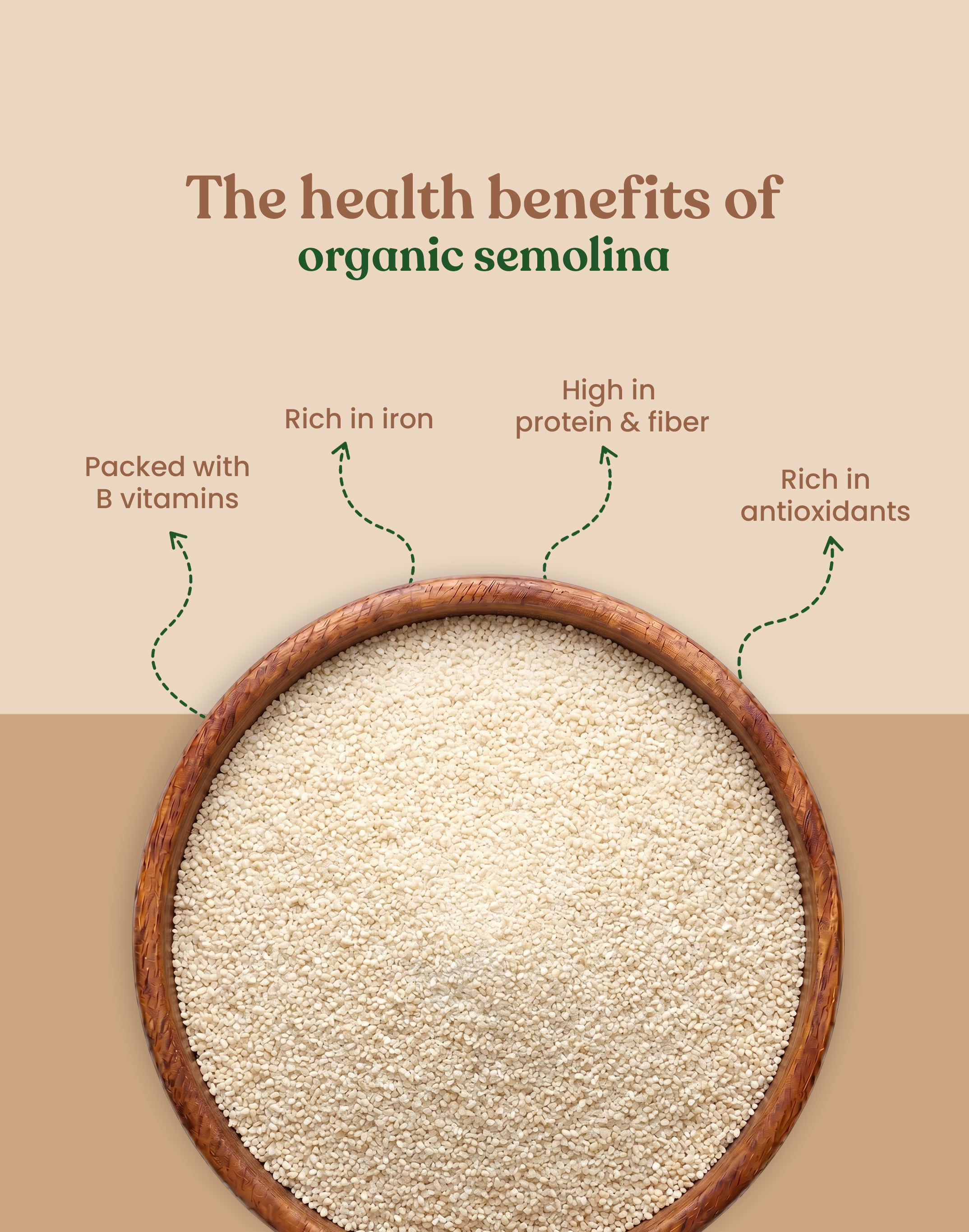Organic Semolina - Organic Suji - Organic Rawa