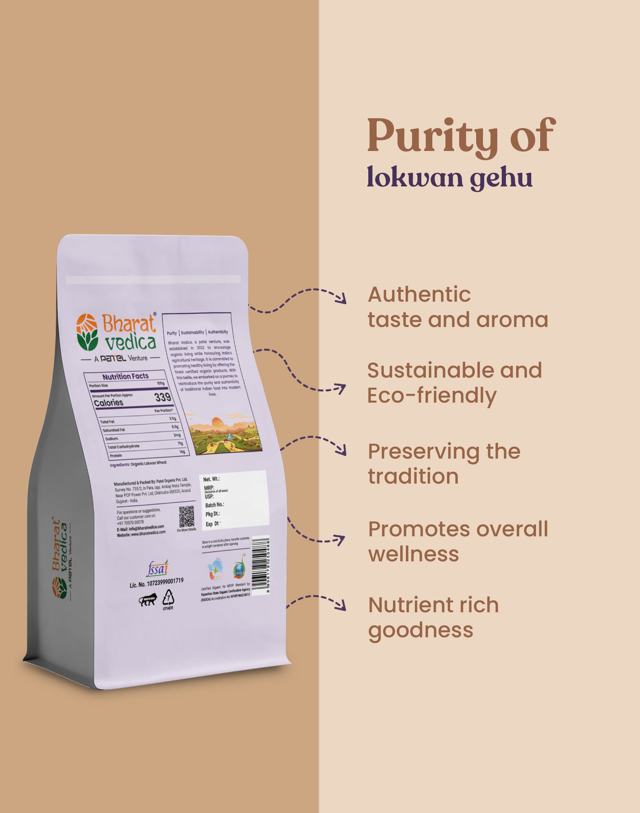 Organic Lokwan Wheat - Organic Lokwan Gehu