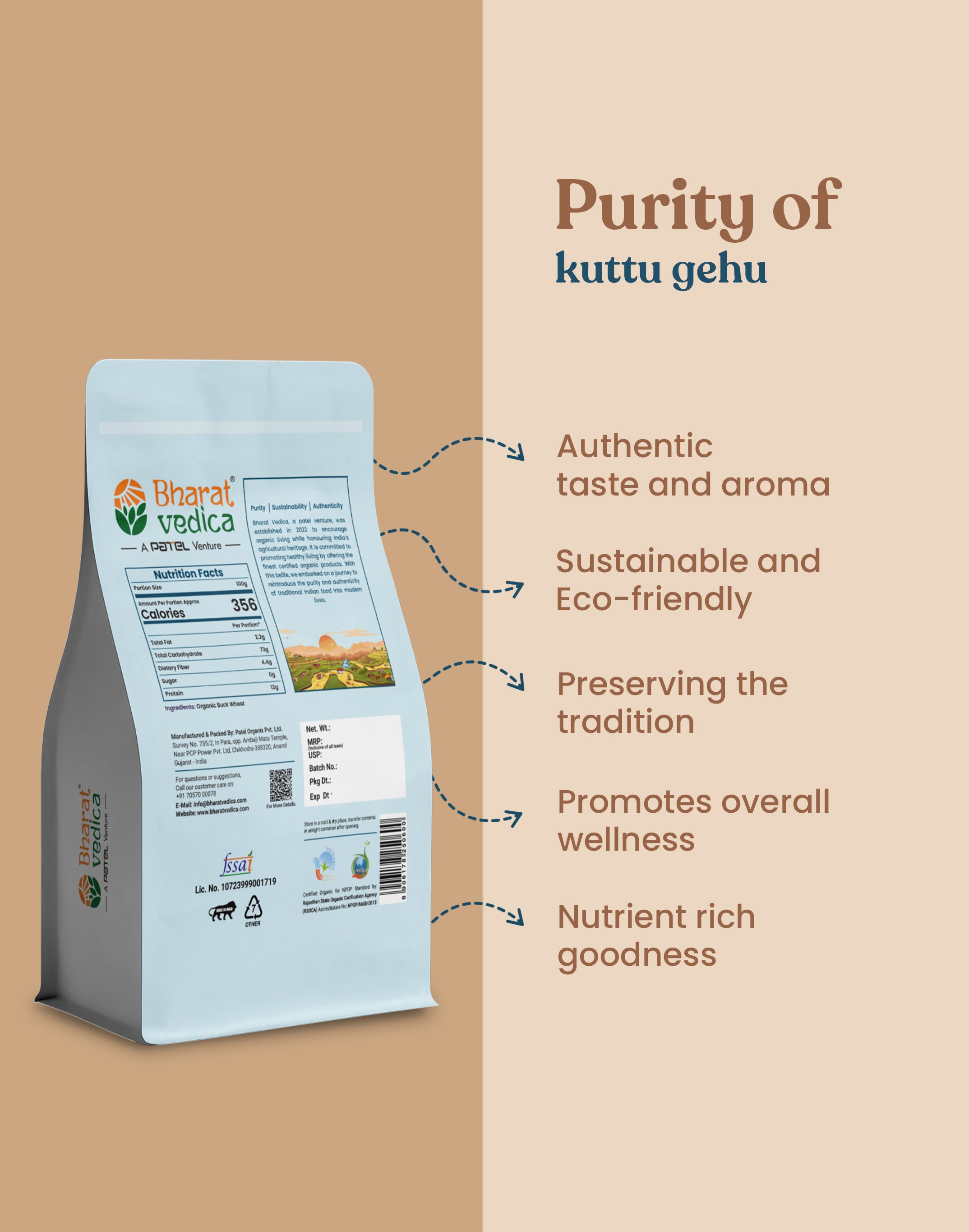 Organic Buckwheat - Organic kuttu Gehu