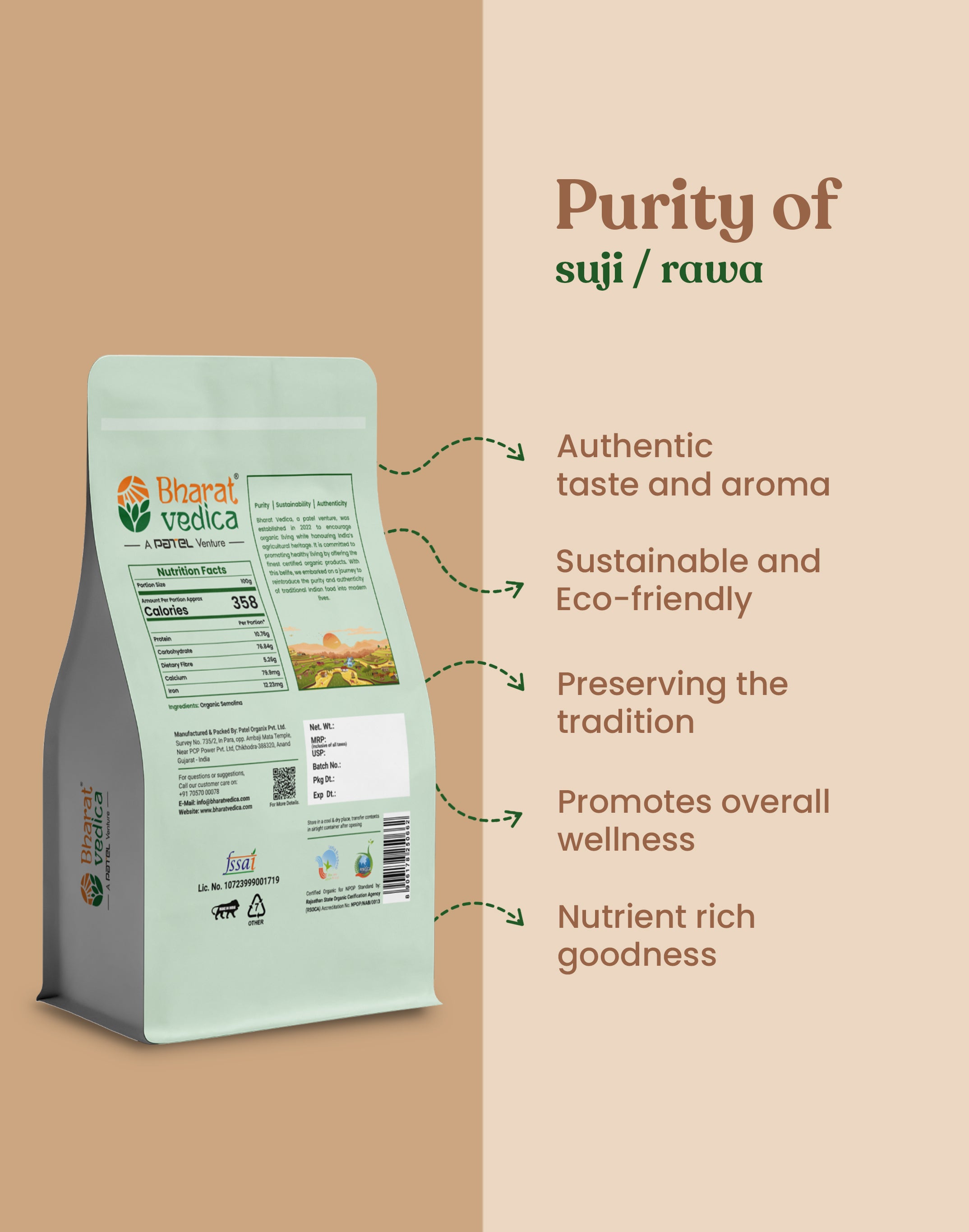 Organic Semolina - Organic Suji - Organic Rawa