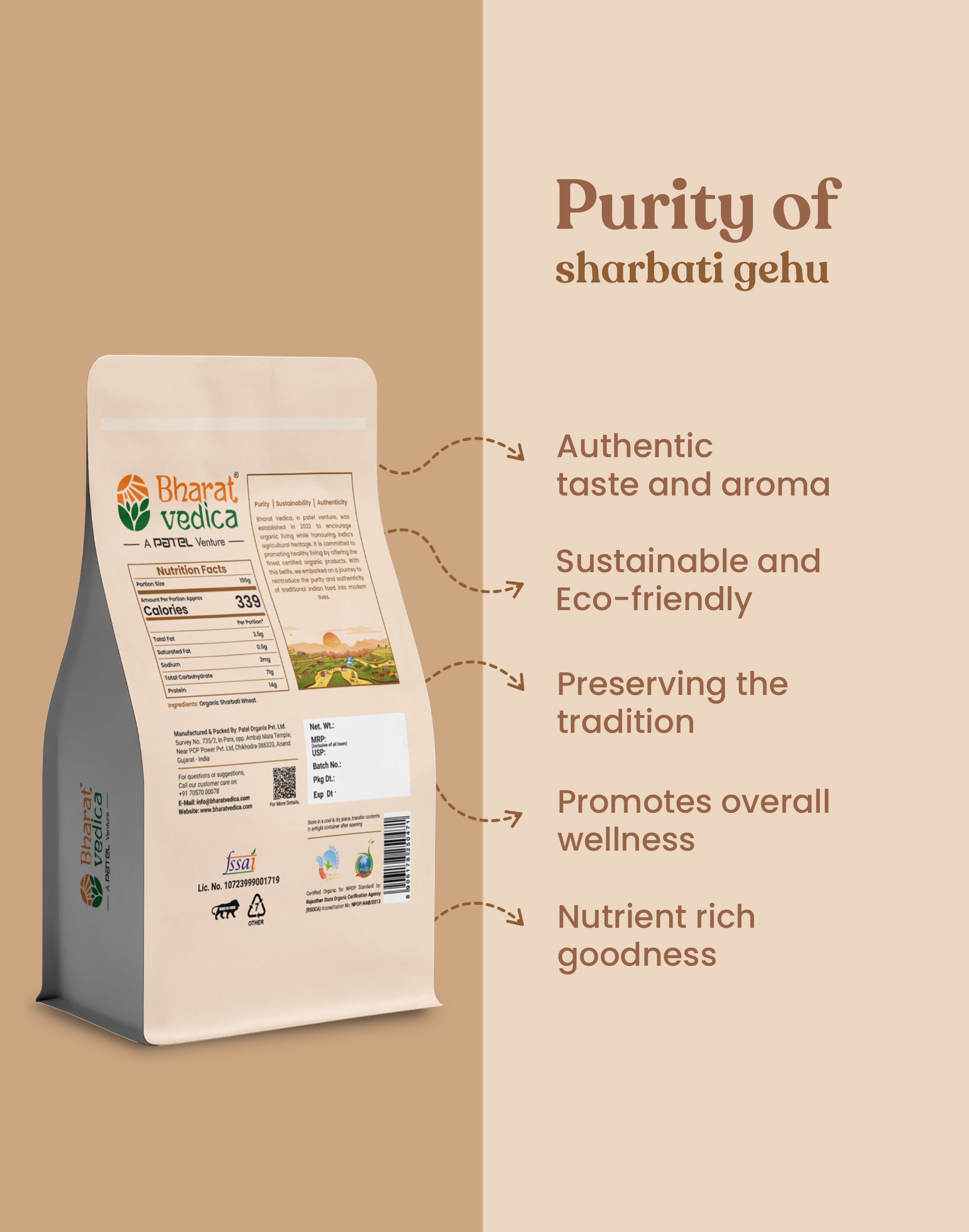 Organic Sharbati Wheat - Organic Sharbati Gehu