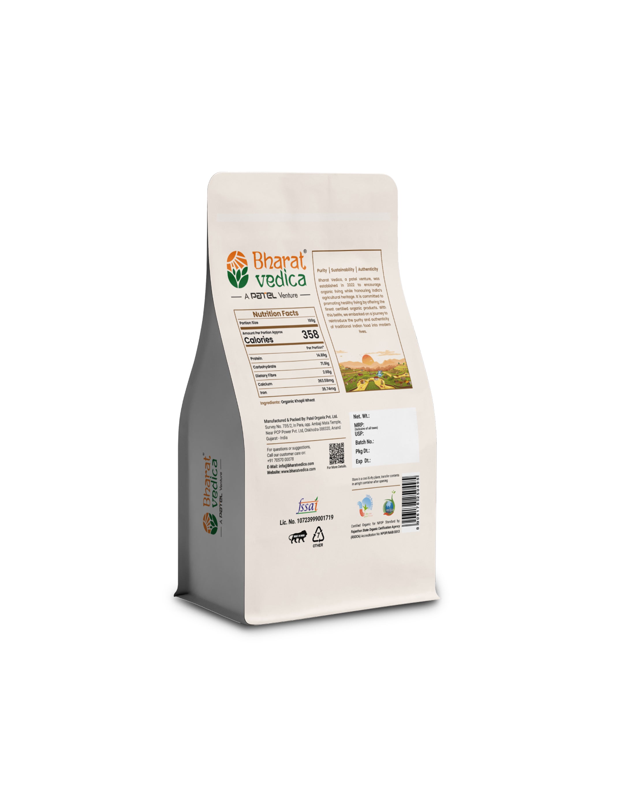 Organic Khapli Wheat - Organic Khapli Gehu