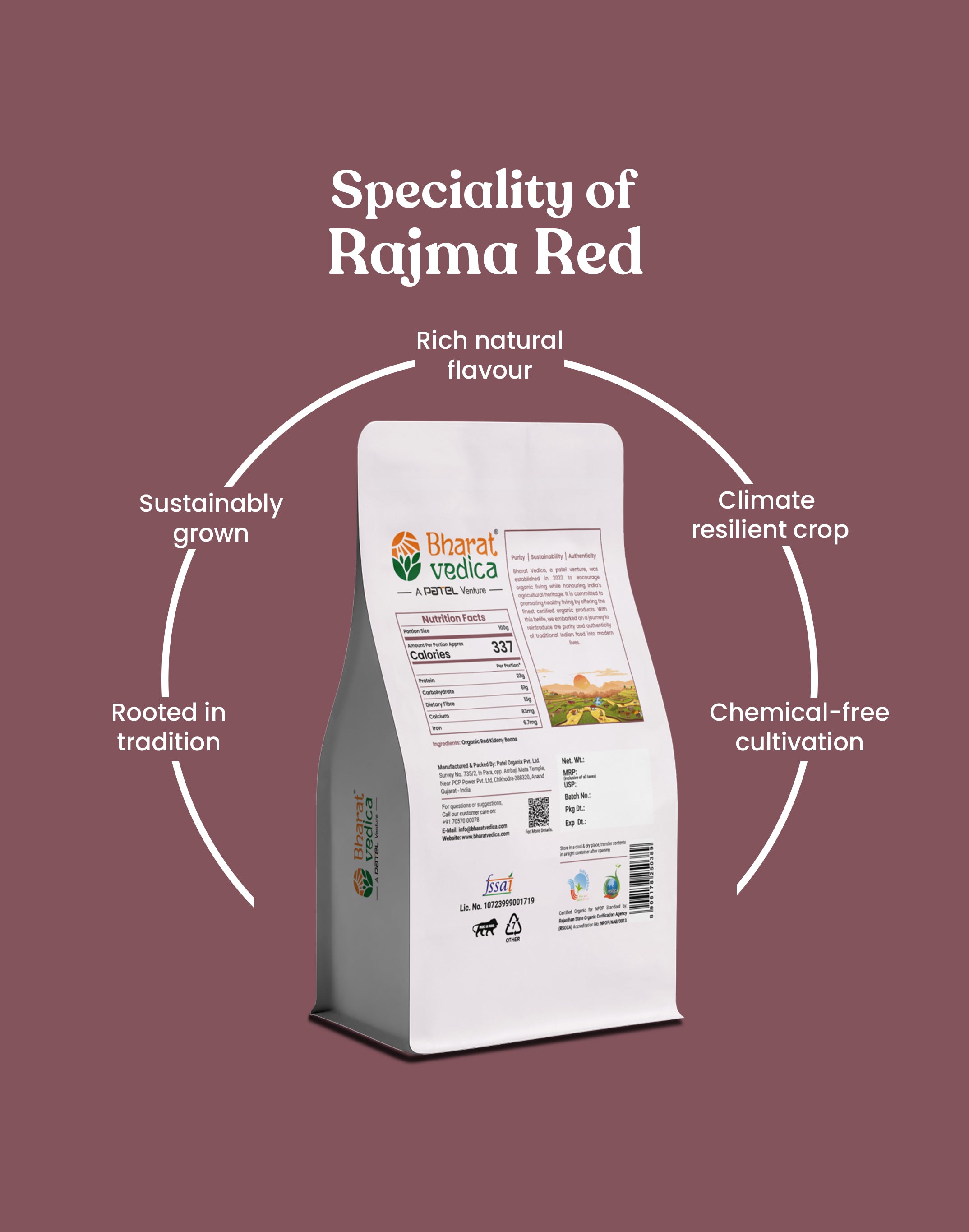 Organic Red Kidney Beans - Organic Rajma Red