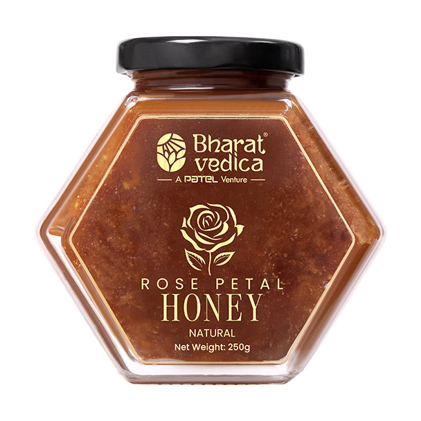 Rose petal honey front packaging 250g