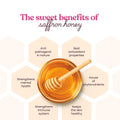image of Saffron Honey by Bharat Vedica with benefits