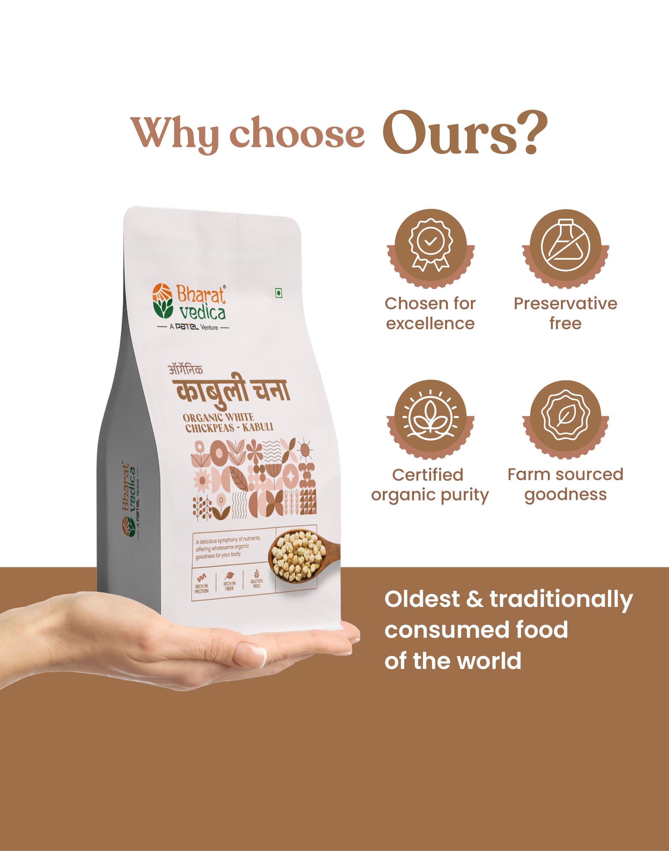 Organic White Chickpeas - Organic Kabuli Chana