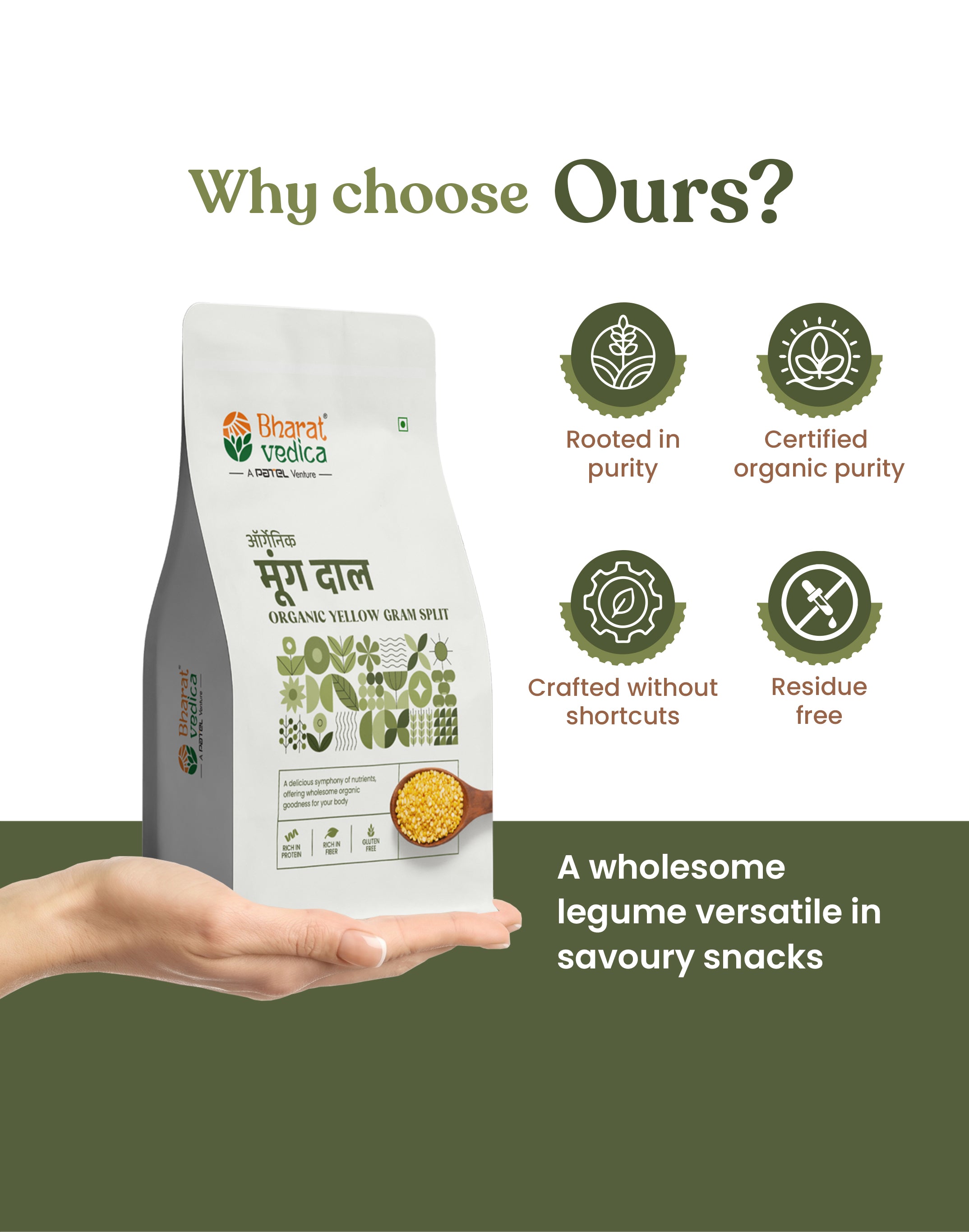 Organic Yellow Gram Split - Organic Moong Dal