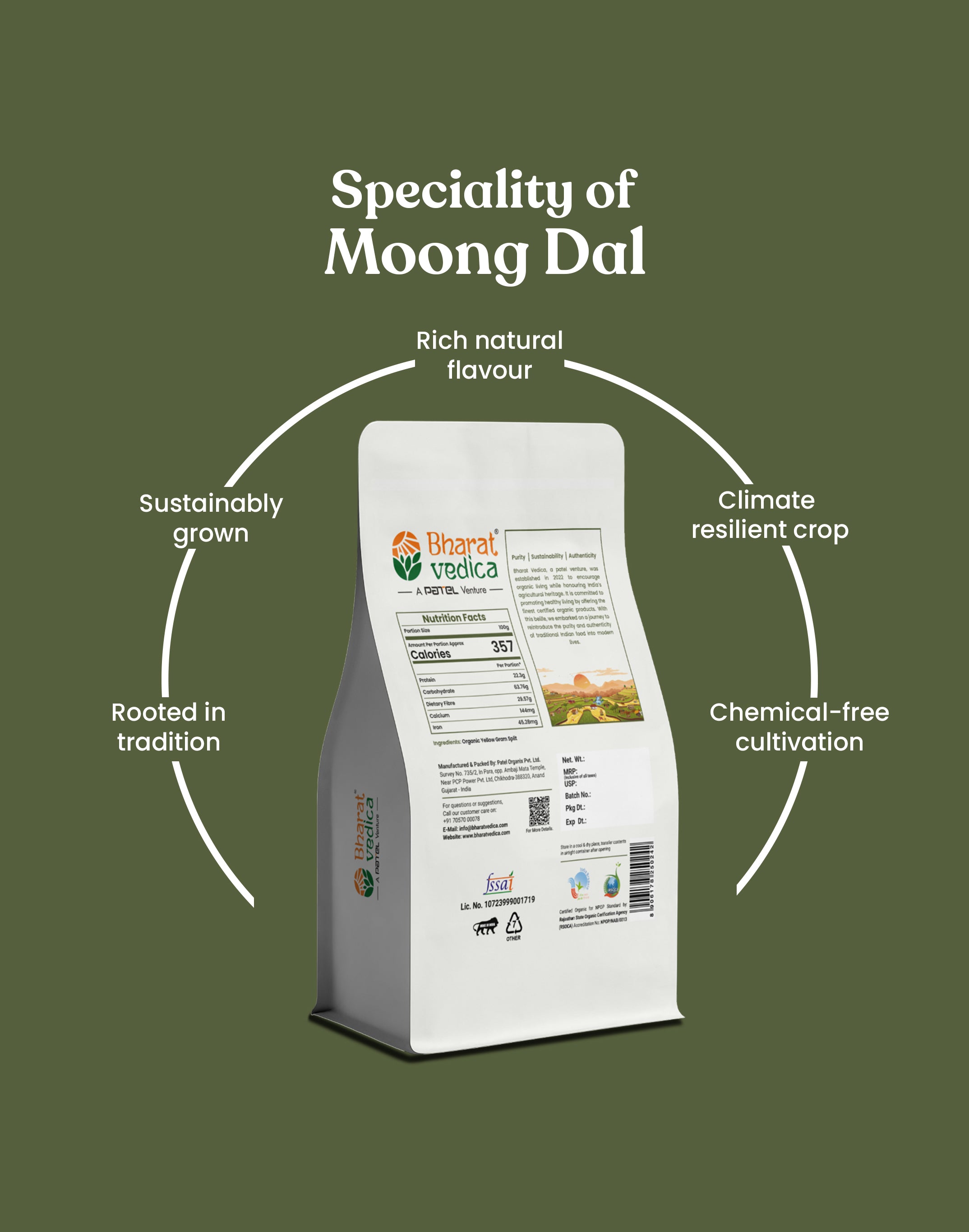 Organic Yellow Gram Split - Organic Moong Dal