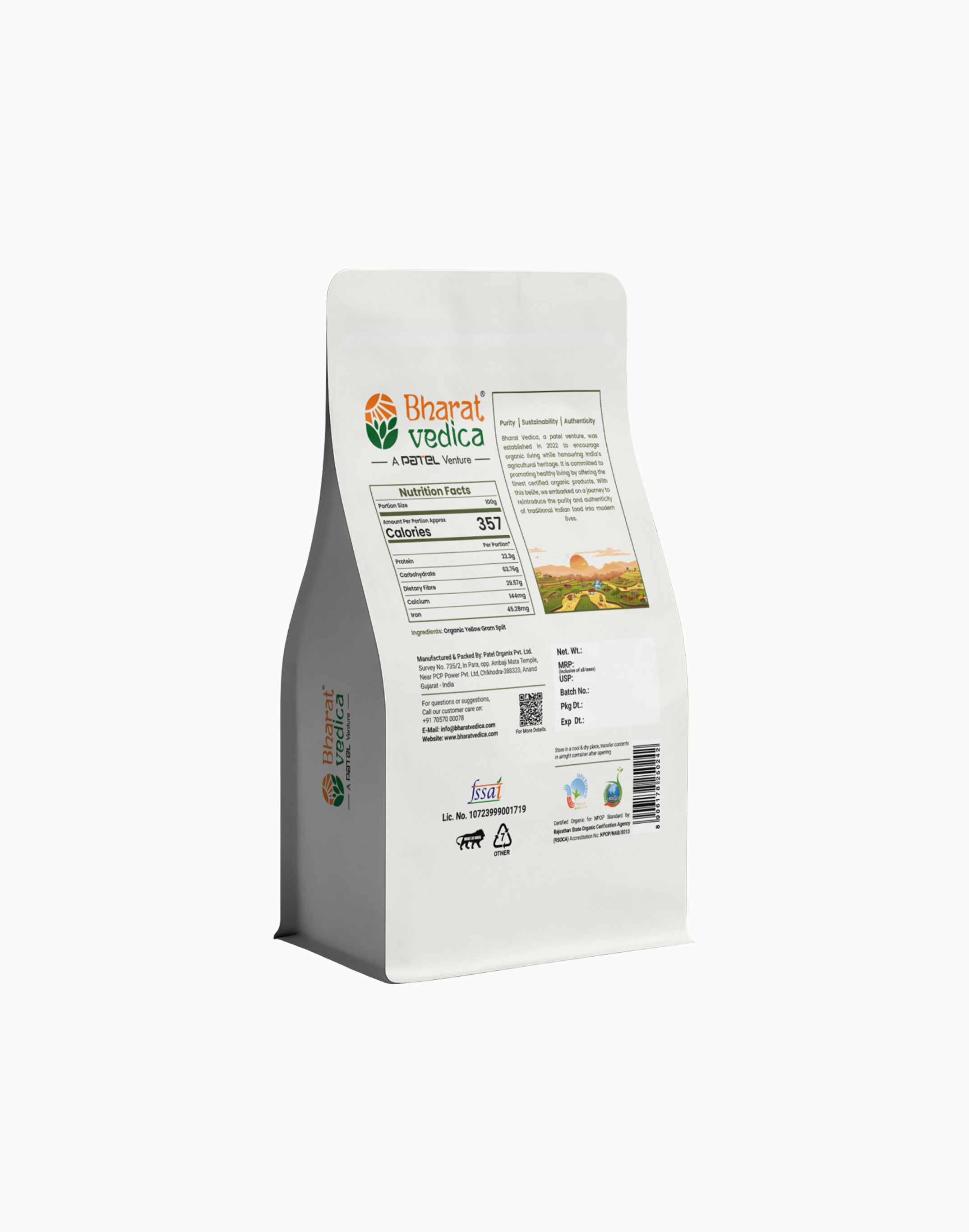 Organic Yellow Gram Split - Organic Moong Dal