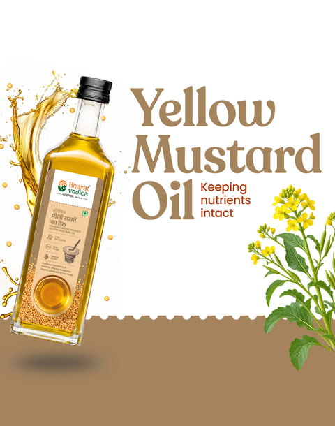 Organic Wood Pressed Yellow Mustard Oil - Organic Wood Pressed Pili Sarso ka Tel