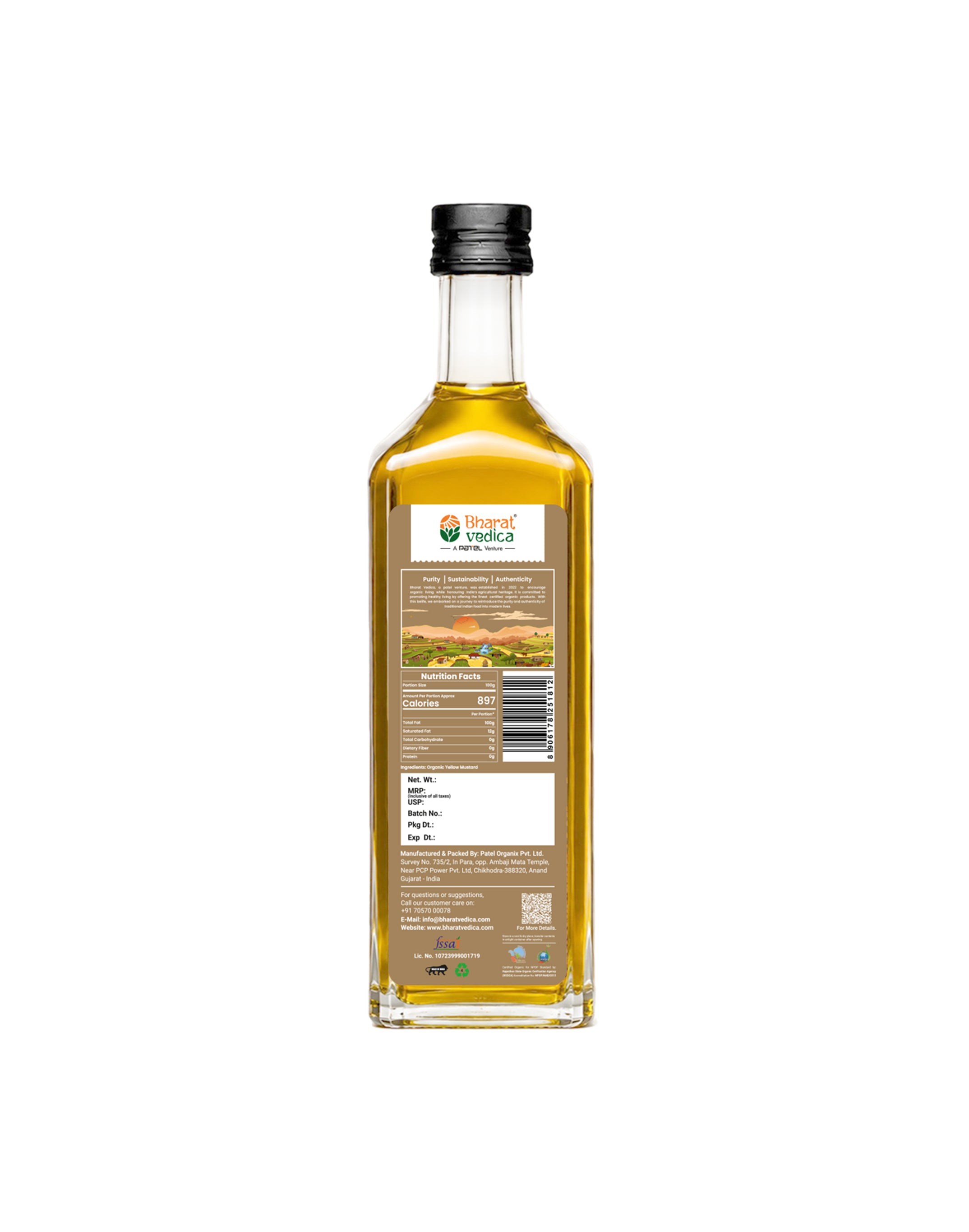 Organic Wood Pressed Yellow Mustard Oil - Organic Wood Pressed Pili Sarso ka Tel